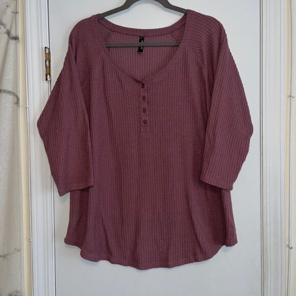 Torrid Size 1 Long Sleeve Pajama Top Mauve - Picture 5 of 8